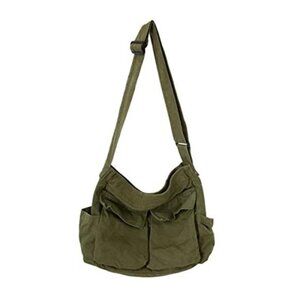 Canvas Messenger Bag Large Crossbody Tote Hobo Shoulder School Work